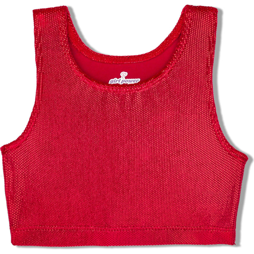 Red Dizzy Velvet Sports Bra Crop, Red