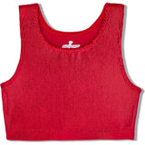 Red Dizzy Velvet Sports Bra Crop, Red