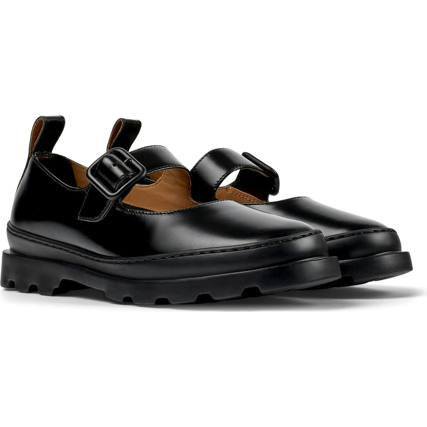 Women's Brutus Urban Style Mary Jane Flat Shoes, Black