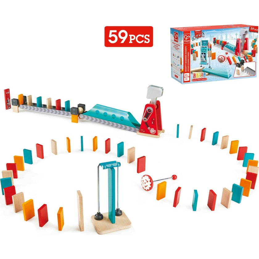Wooden Domino Ball Set: Mighty Hammer