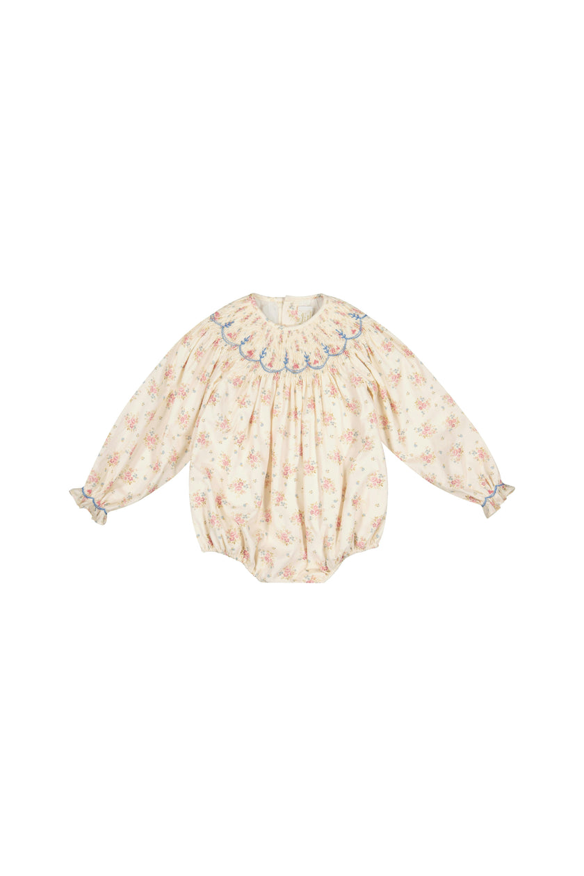 AGATHE FLORAL SMOCKED ROMPER