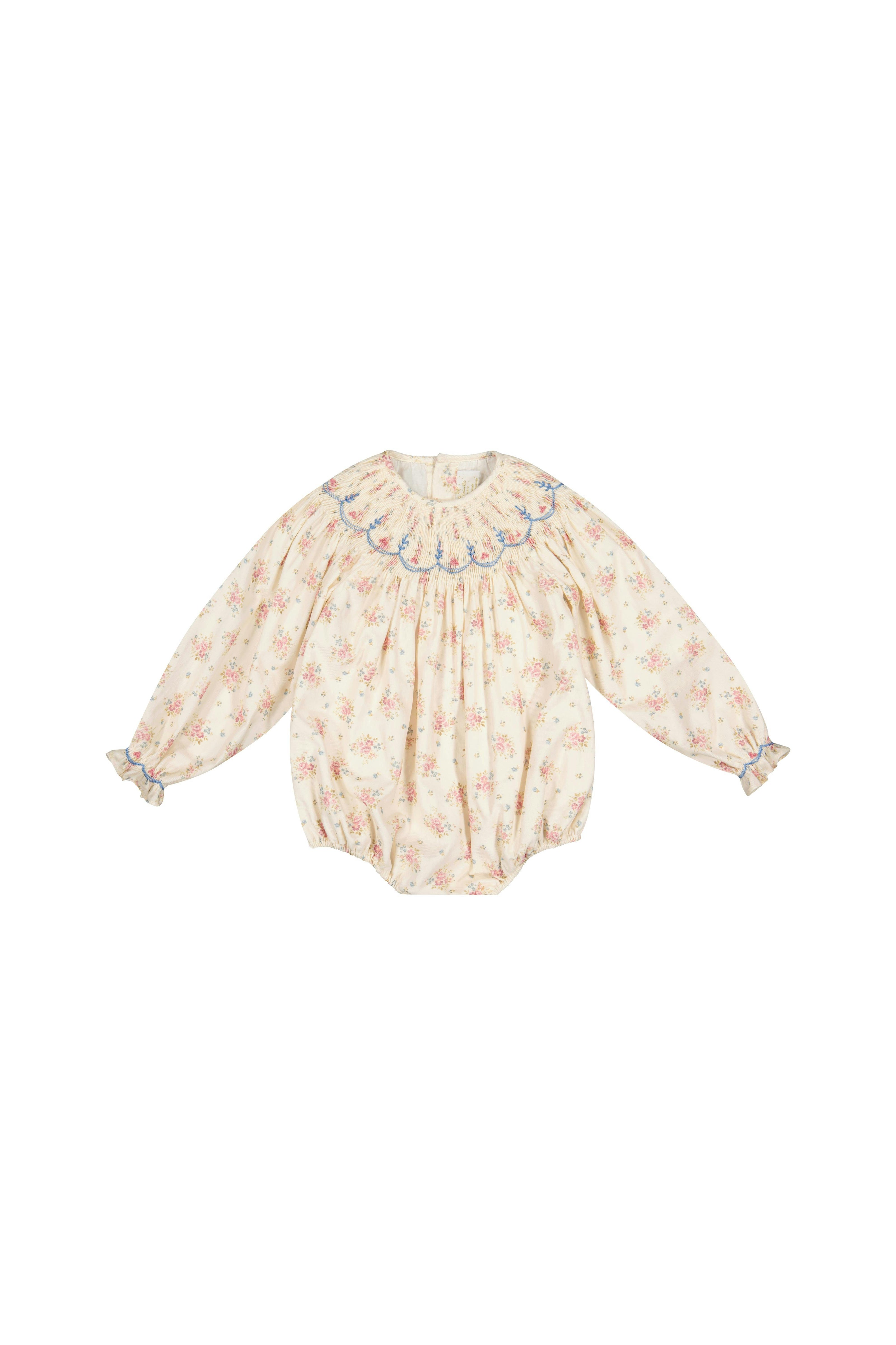 AGATHE FLORAL SMOCKED ROMPER