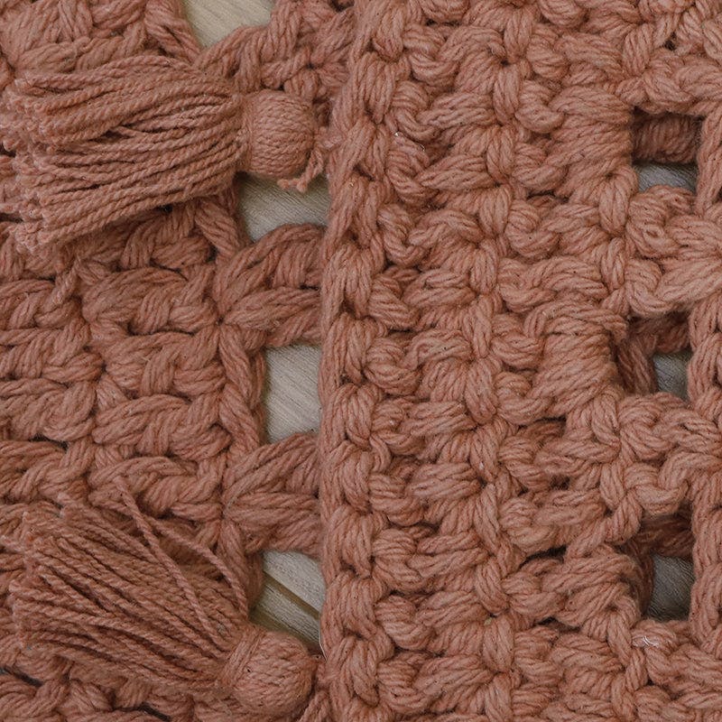 Nila Hand-Crocheted Tassel Round Rug