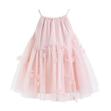 Pink Mirelle Petal Flared Tulle Dress