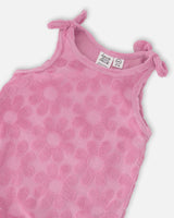 Terry Cloth Romper With Bows