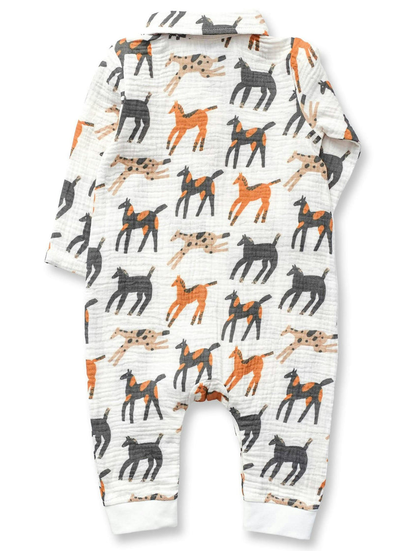 Giddy-Up Teddy Buttondown Romper