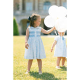 Olympe Floral Blue Sleeveless Smocked Dress