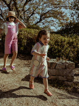 children's terry jumpsuit - tropical stripes