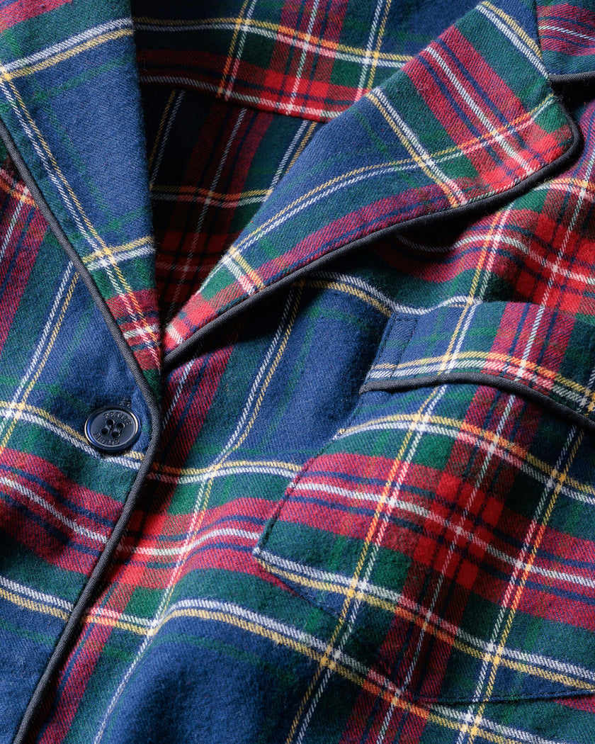 Men's Brushed Twill Pajama Set in Windsor Tartan