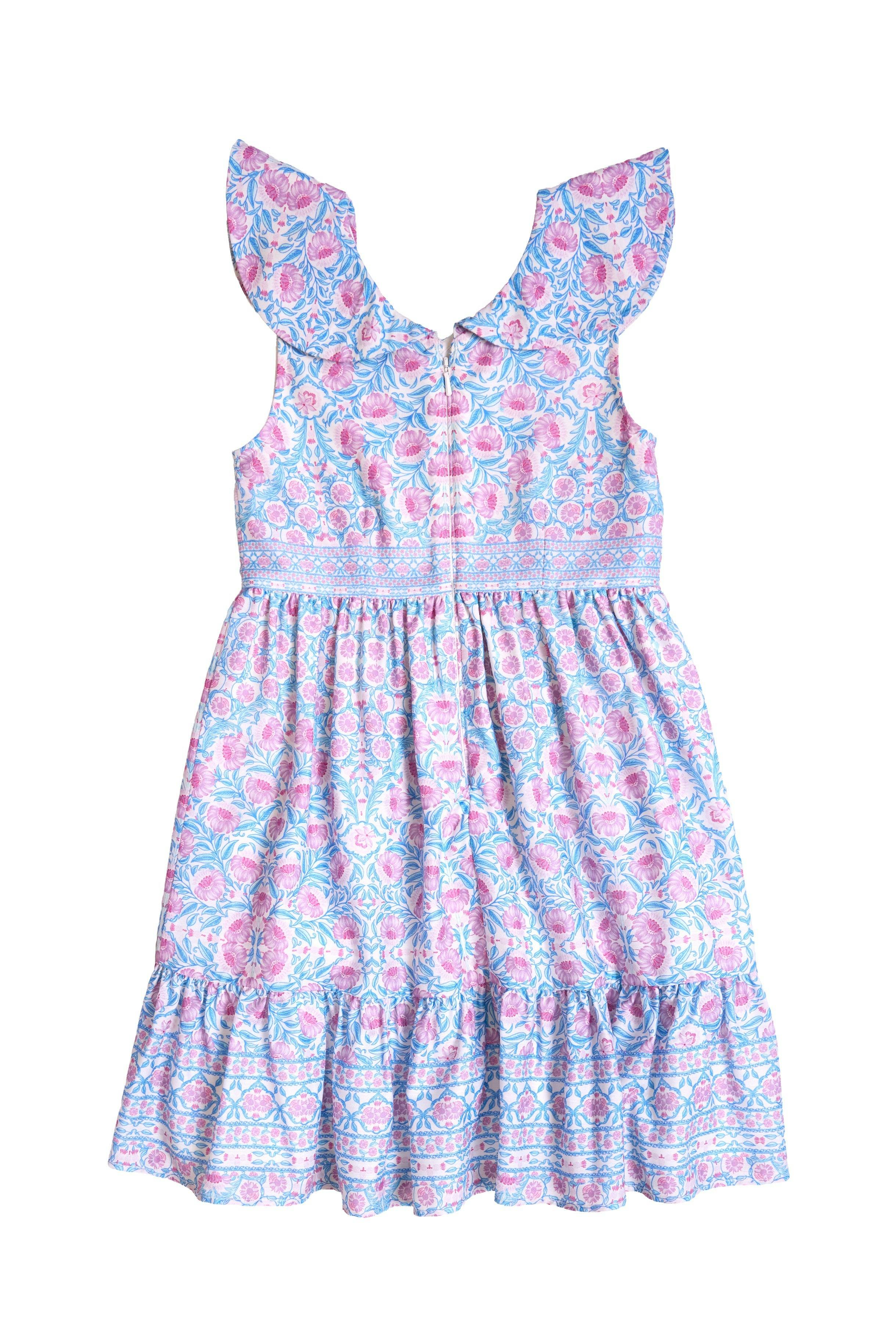 Mini Samara Dress in Thistle Flower Mosaic Florise