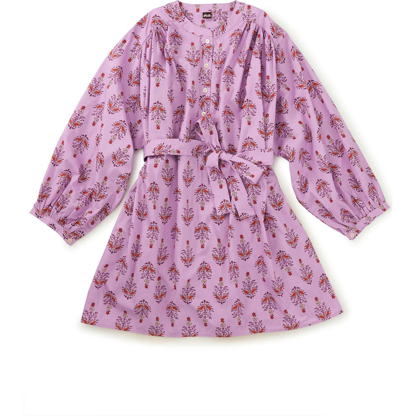 Women's Cuffed Sleeve Tunic Dress, Pink