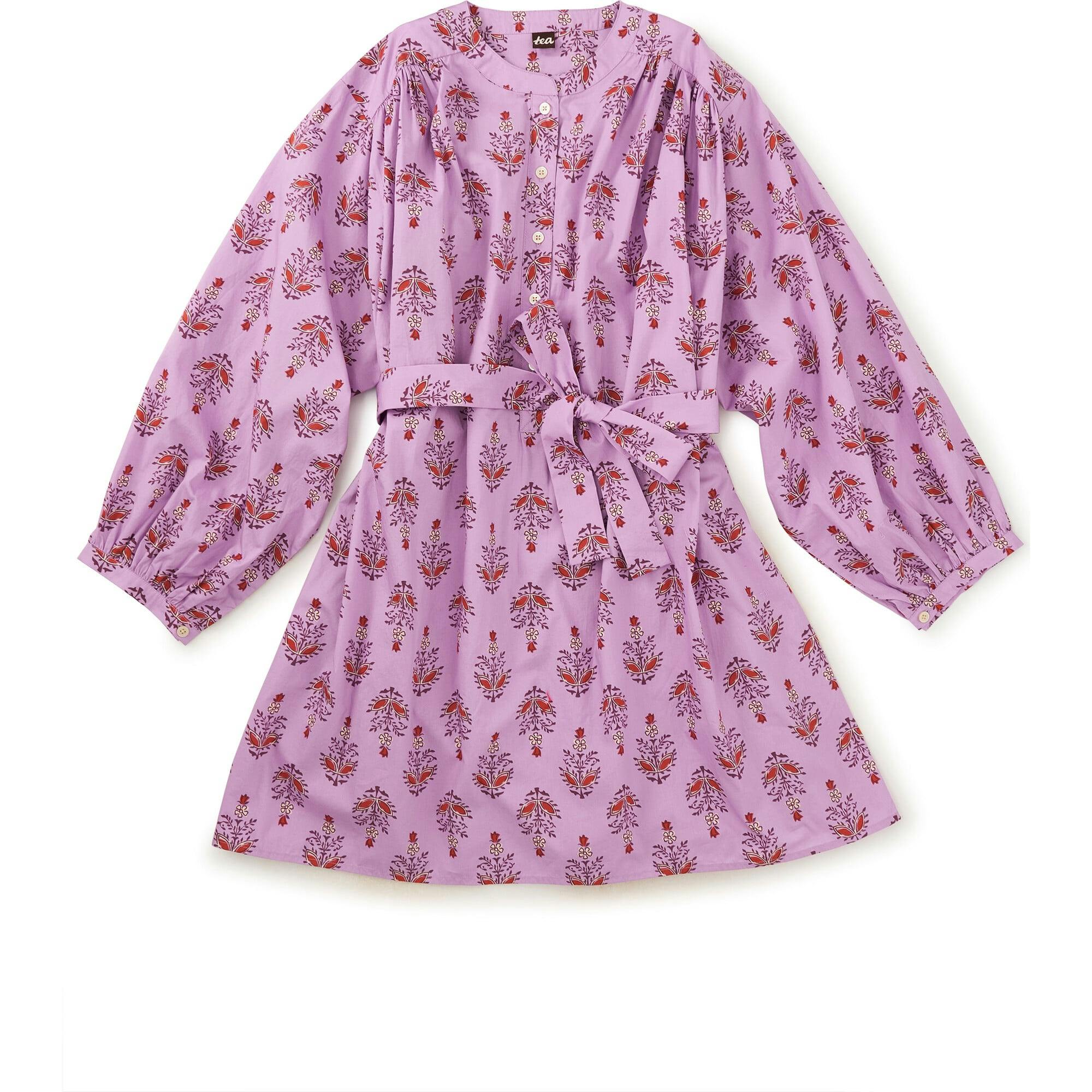 Women's Cuffed Sleeve Tunic Dress, Pink