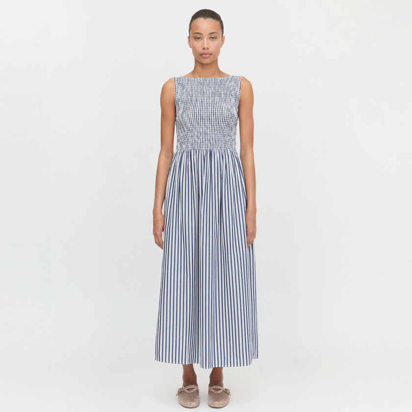 The Cosima Nap Dress - Navy Stripe