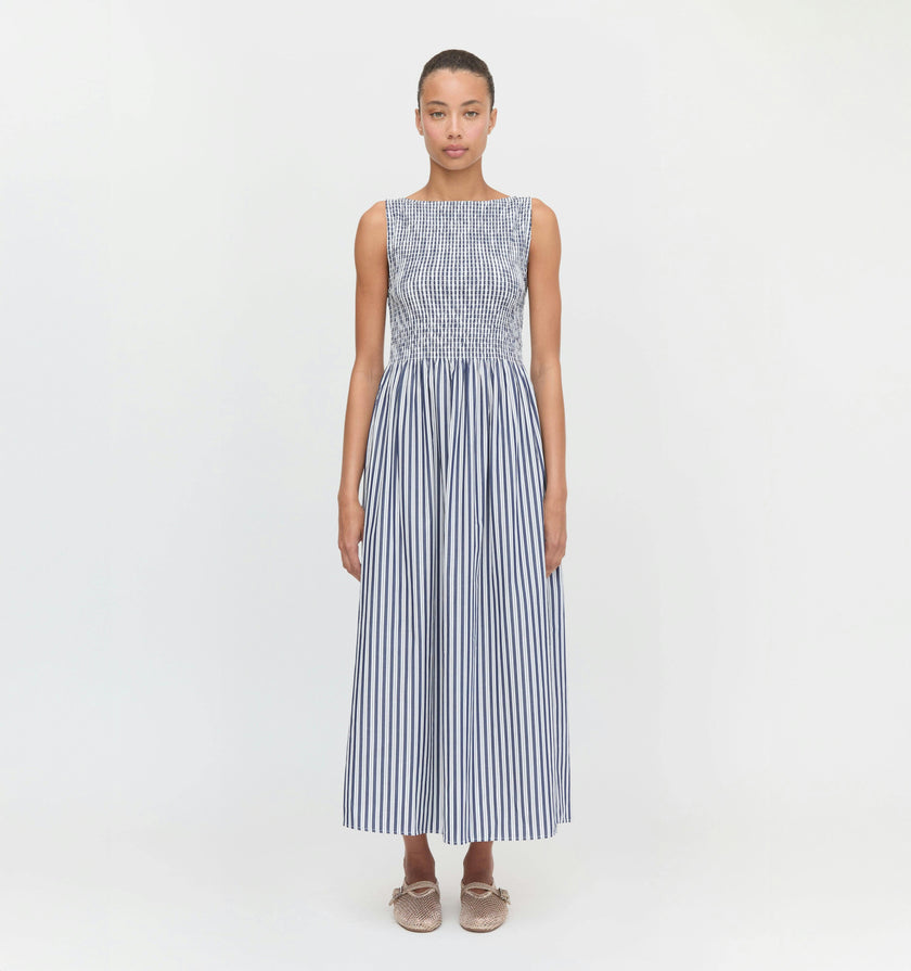 The Cosima Nap Dress - Navy Stripe