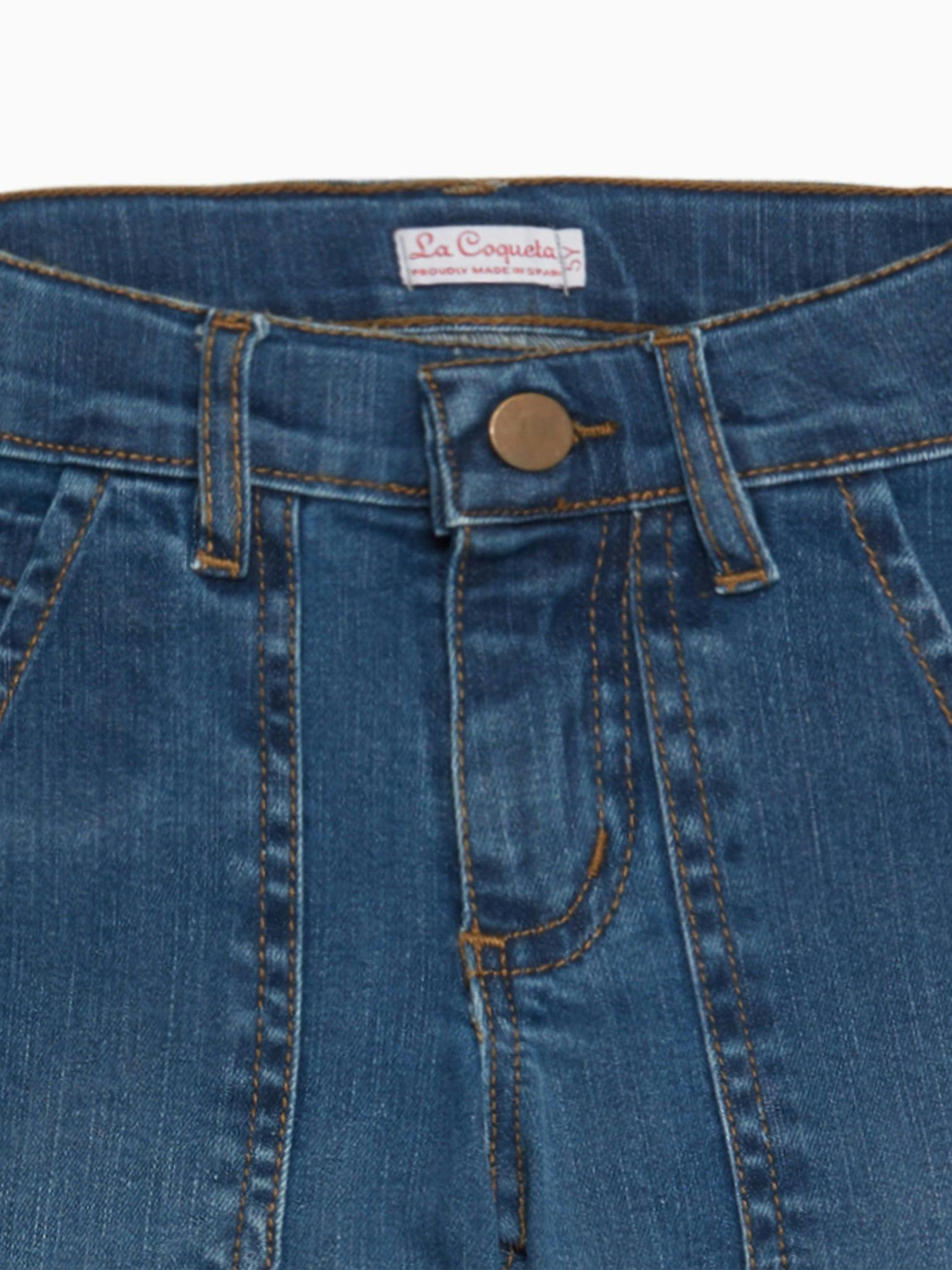 Blue Denim Enola Girl Wide Leg Jeans