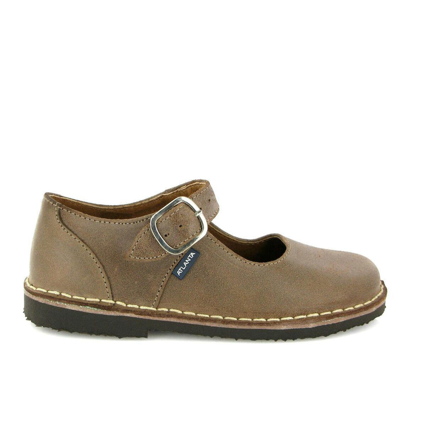 Leather Mary Jane Shoe, Brown