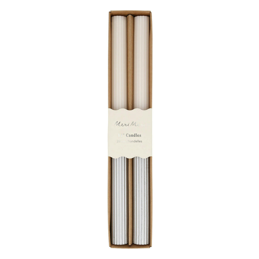 Silver Dipped Table Candles