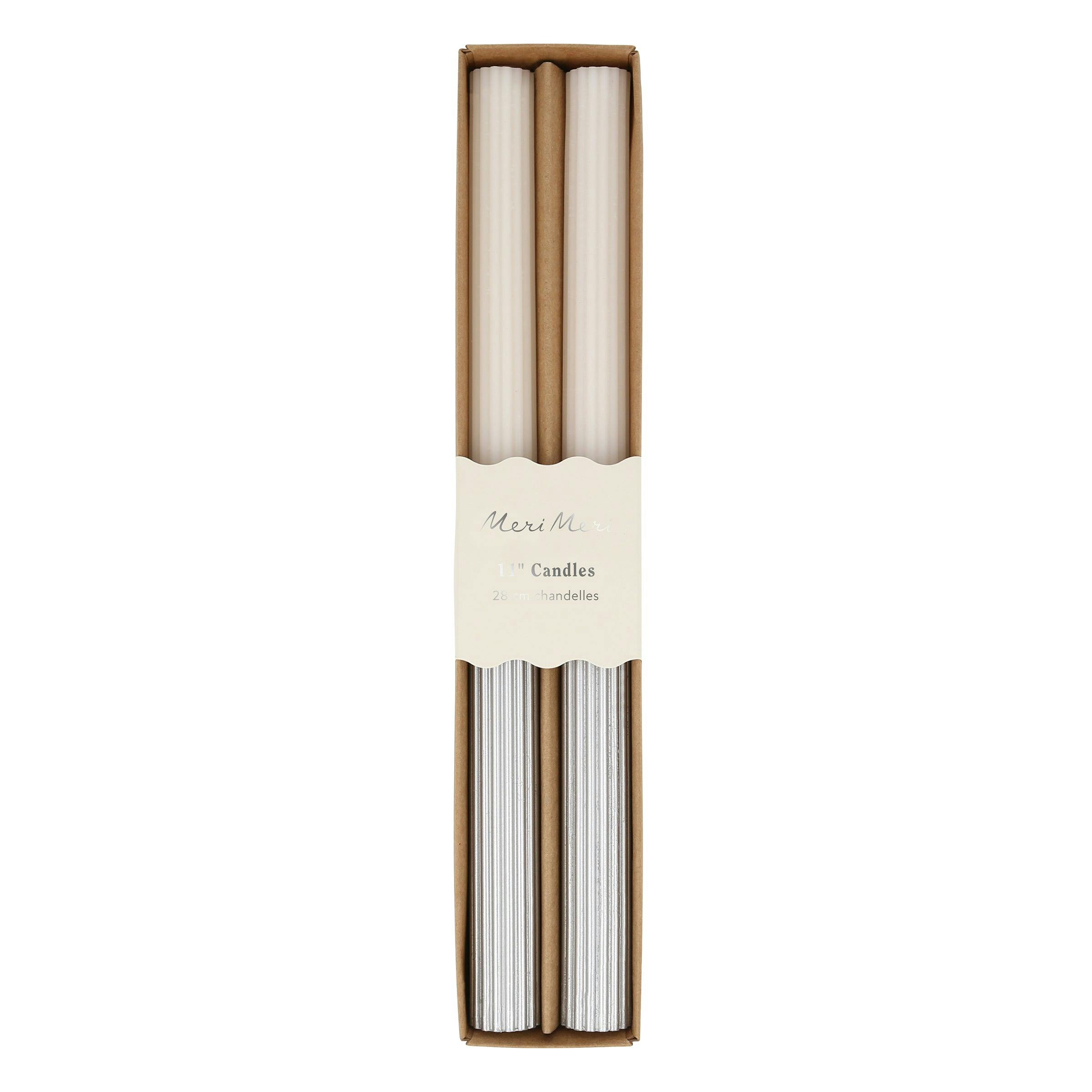 Silver Dipped Table Candles