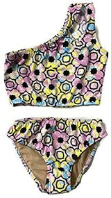 Girl's Two Piece One Shoulder Bathing Suit