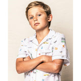 Kid's Twill Pajama Short Set in New York! New York!