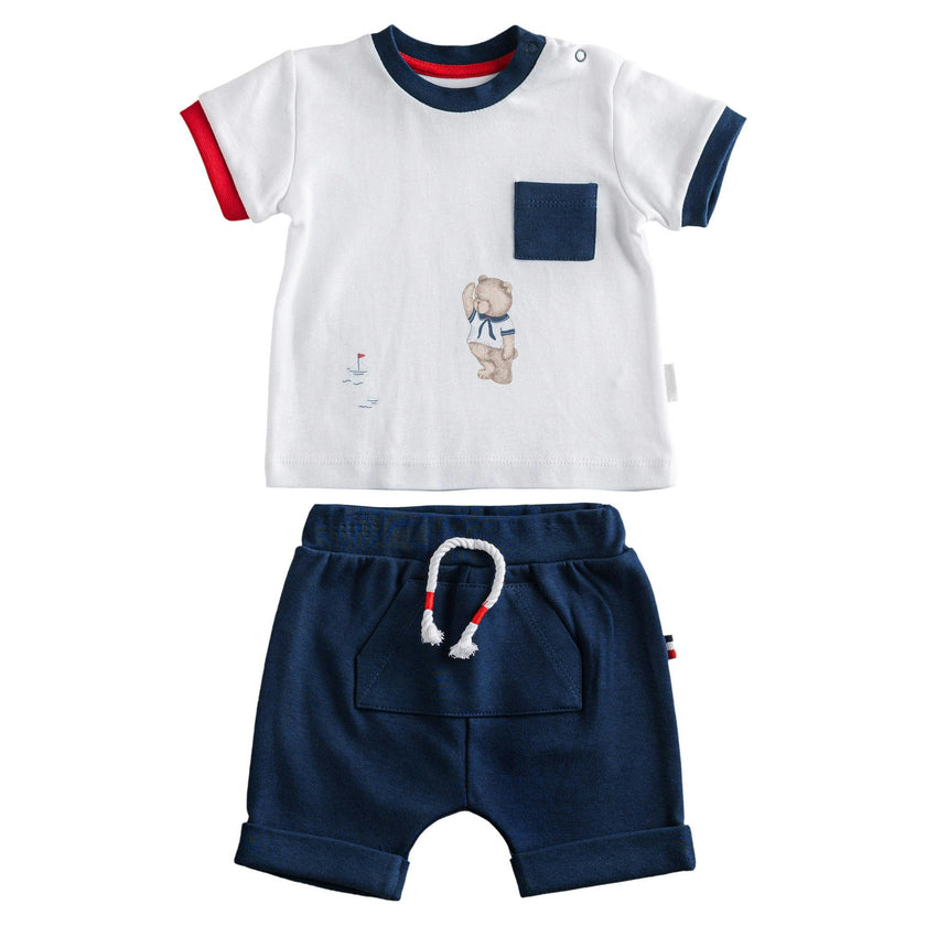 White Sailor Bear Pocket Outfit