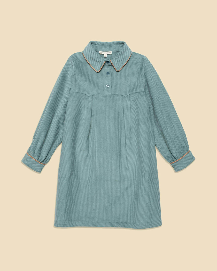 Shirtdress in Teal Tambourine Corduroy
