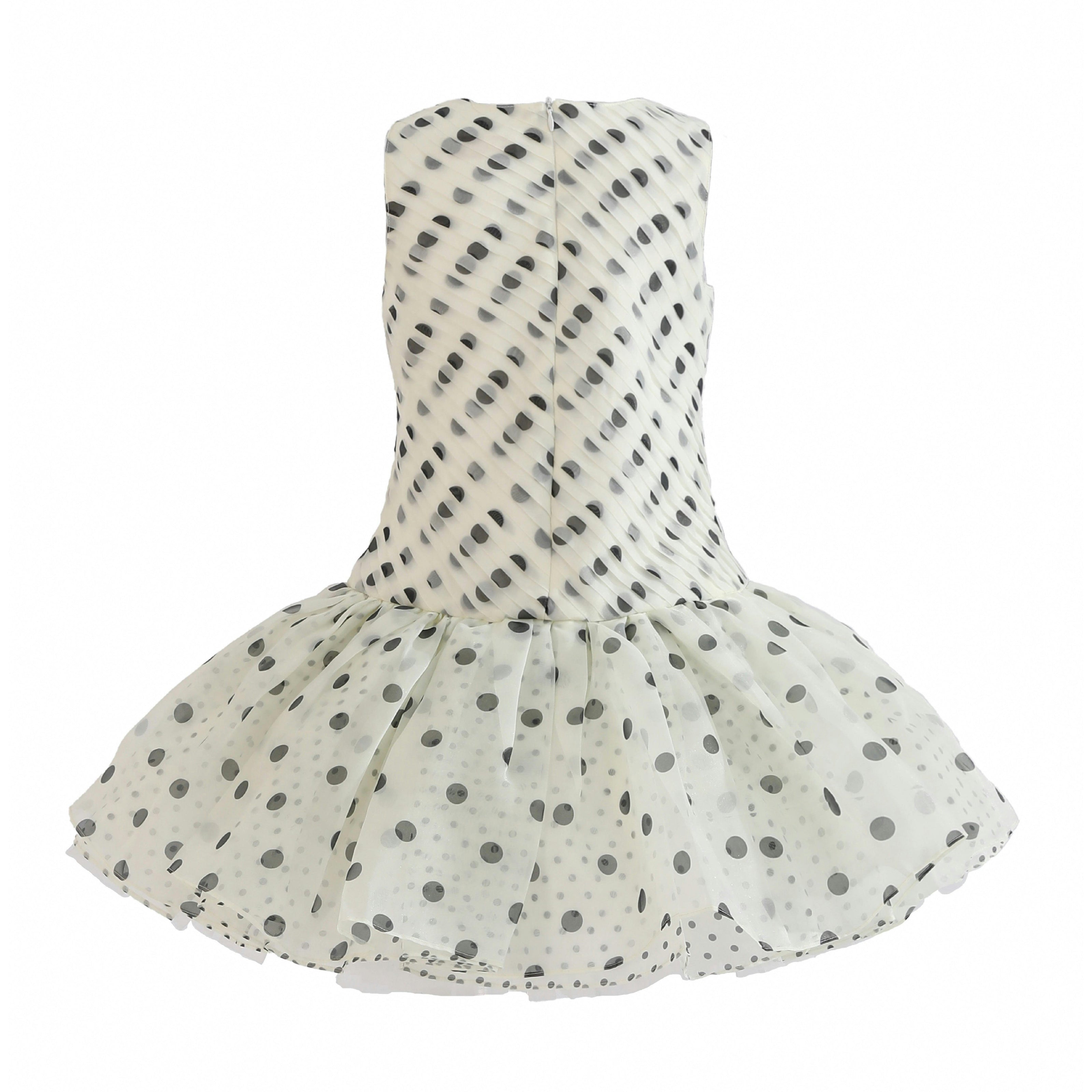 Beige Calivra Polka Dot Dress
