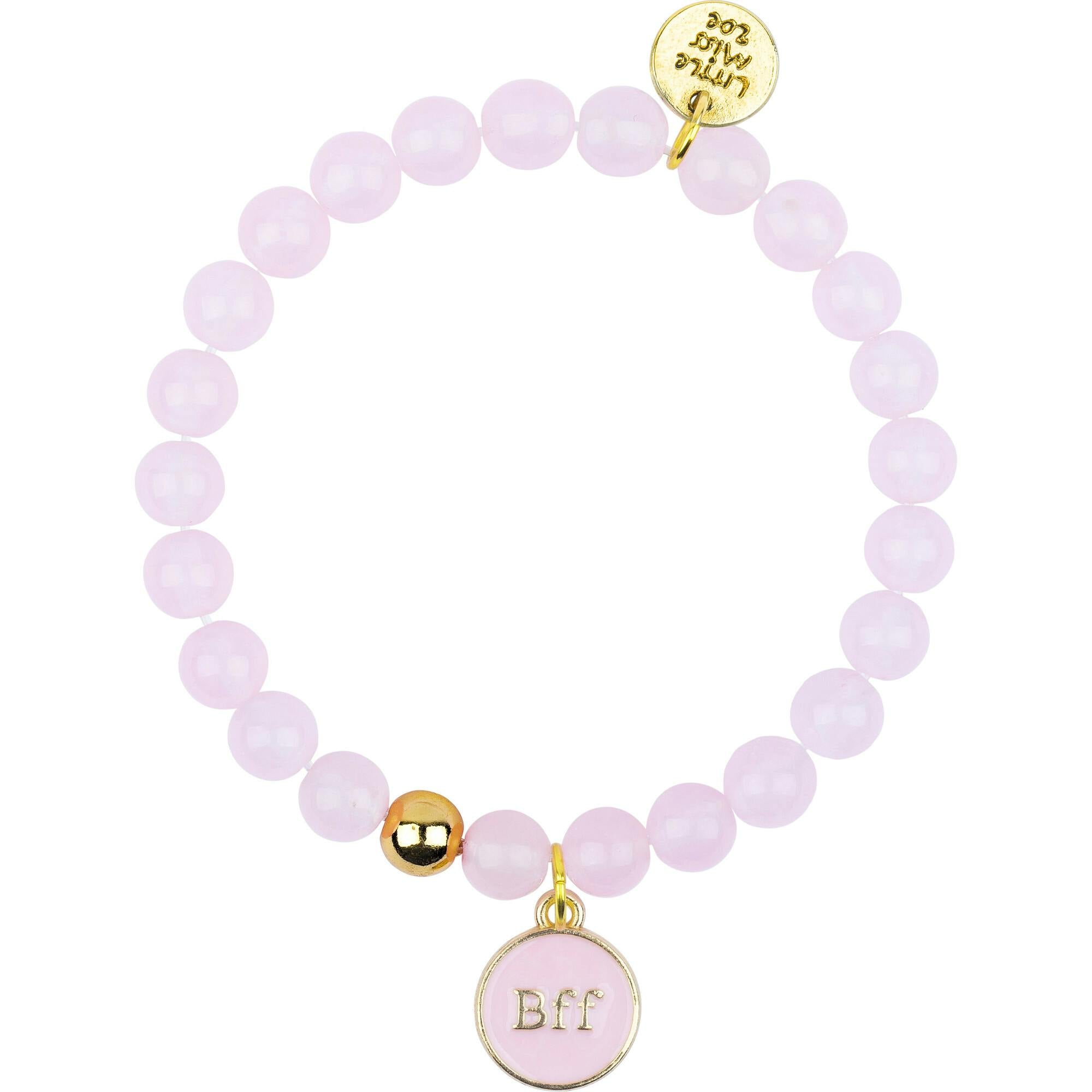 Gemstone Bracelet With BFF Enamel Charm