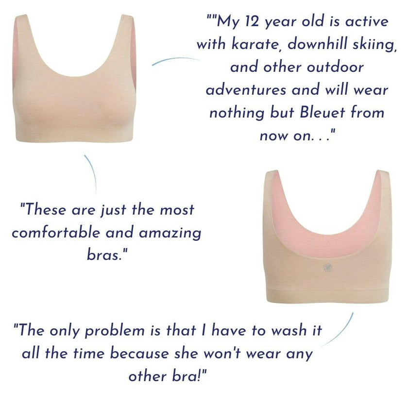 Aster Reversible Girls Tank Bra White