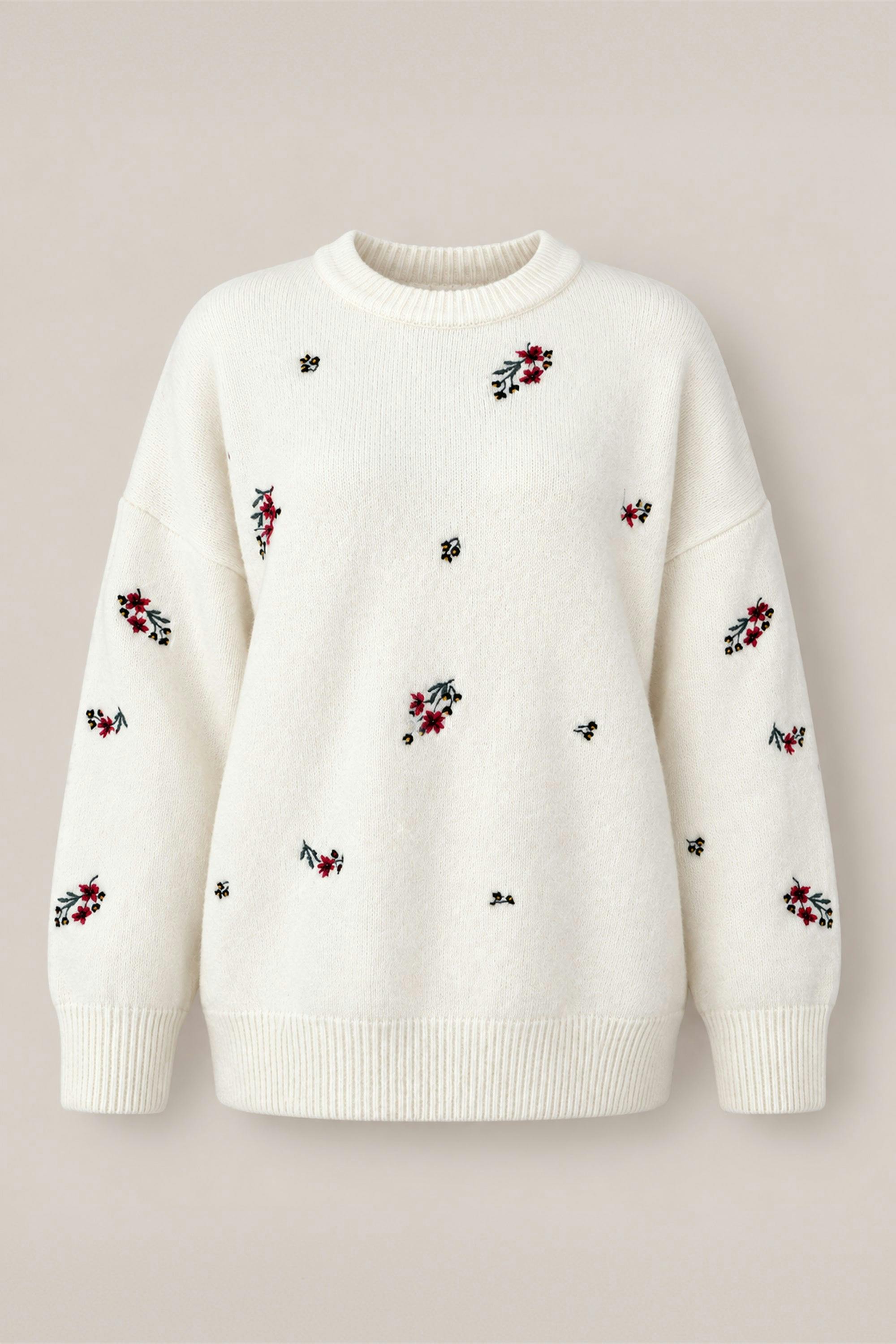 Ellis Sweater in Ivory Jubilant Bloom