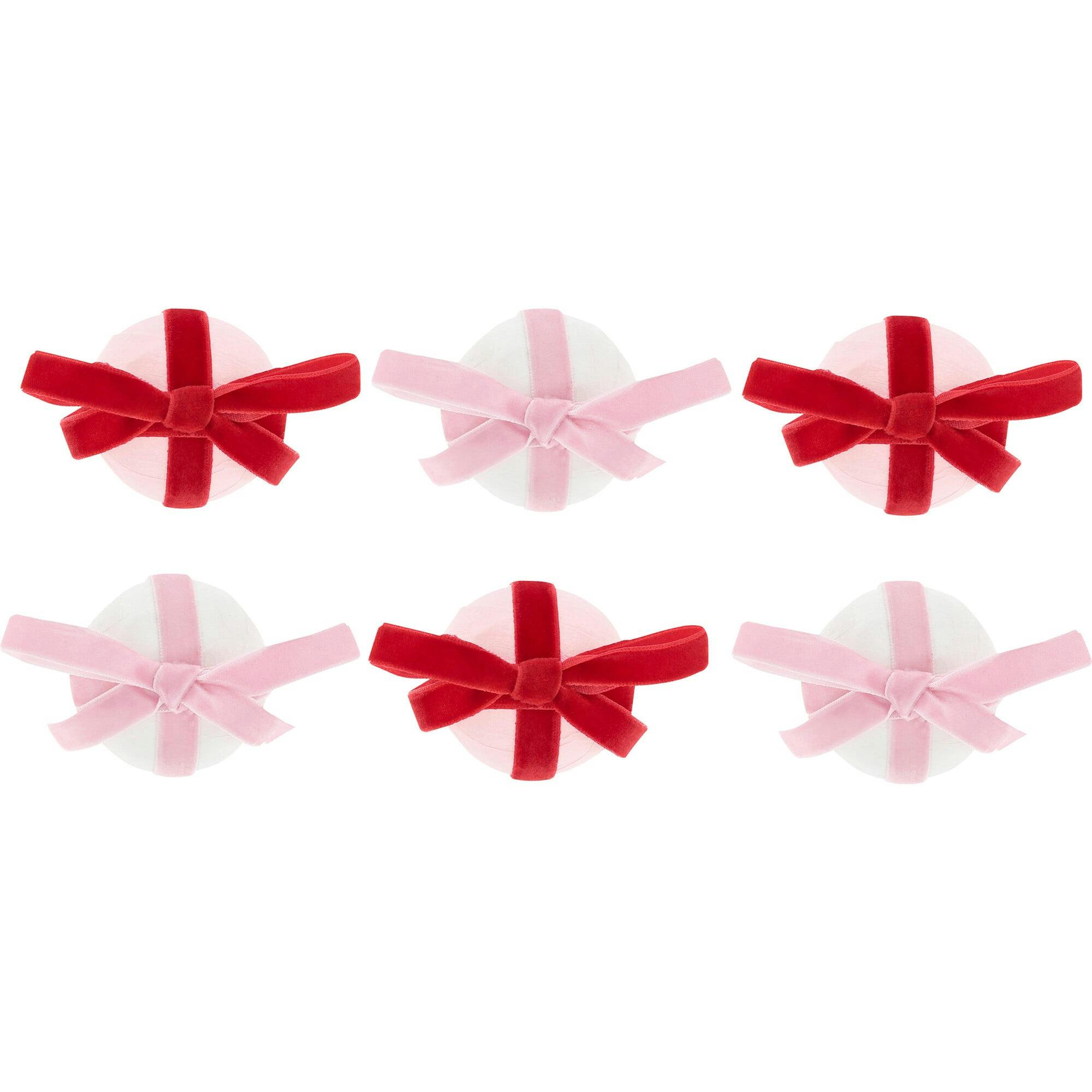 Red & Pink Velvet Bow Surprise Balls