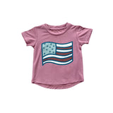 Girl's Short Sleeve Tee American Mini