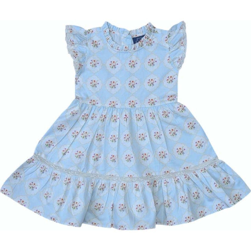 Garden Trellis Ruffle Dress