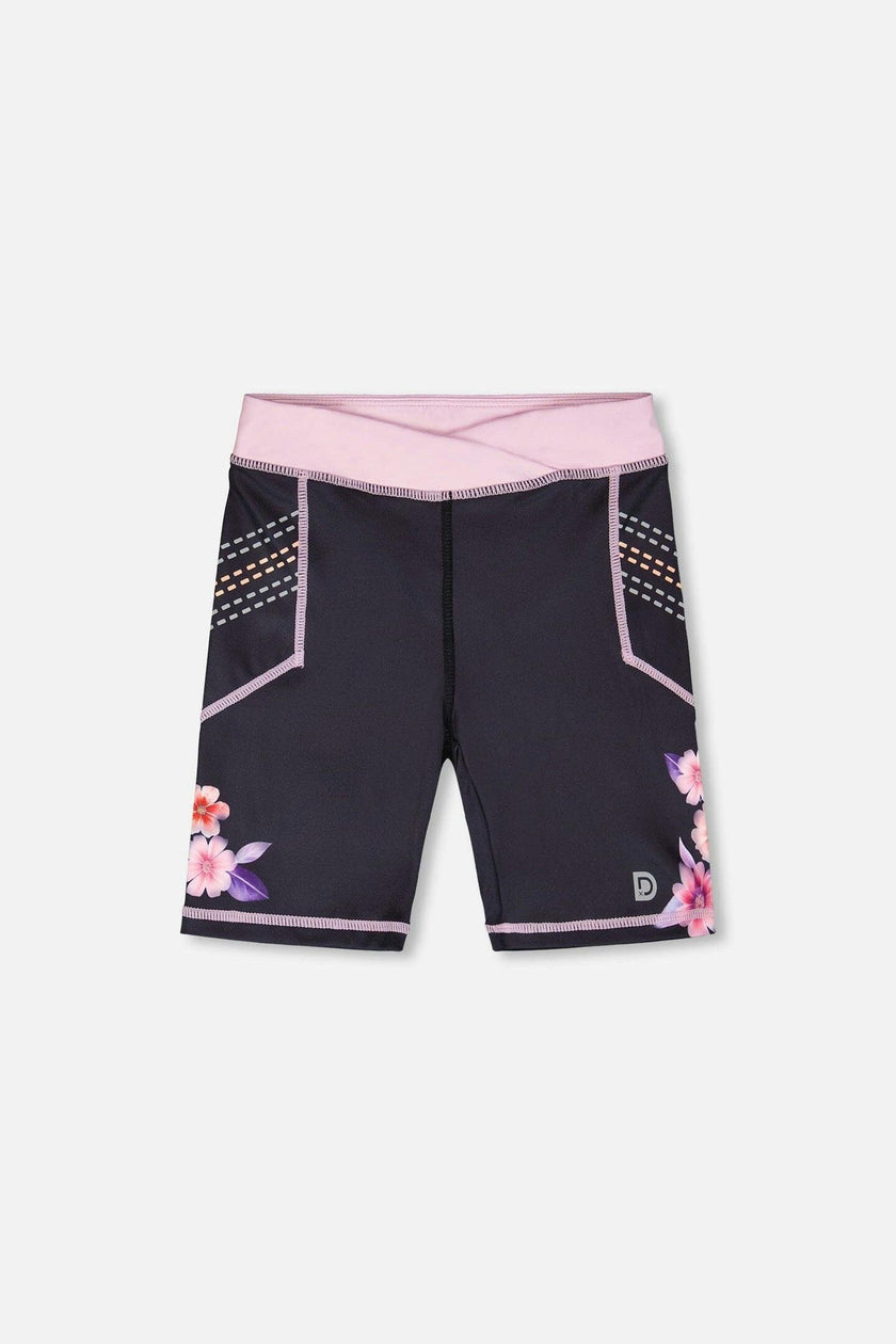 Athletic Biker Shorts In Recycled Polyester Black