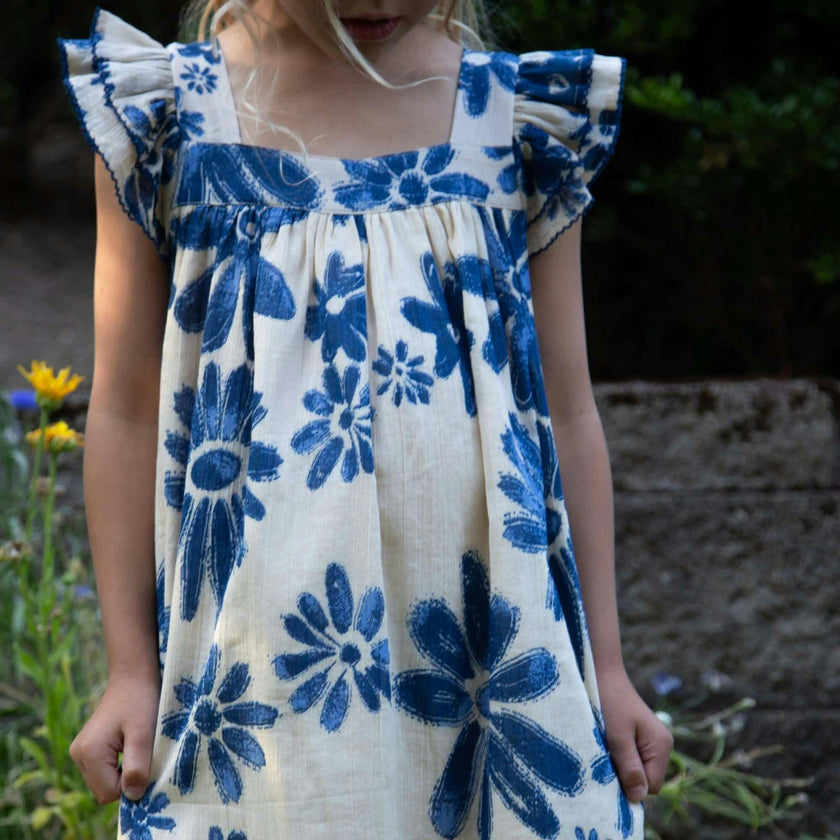 Beet World Everly Square Neck Dress in Blue at Nordstrom, Size 8-10