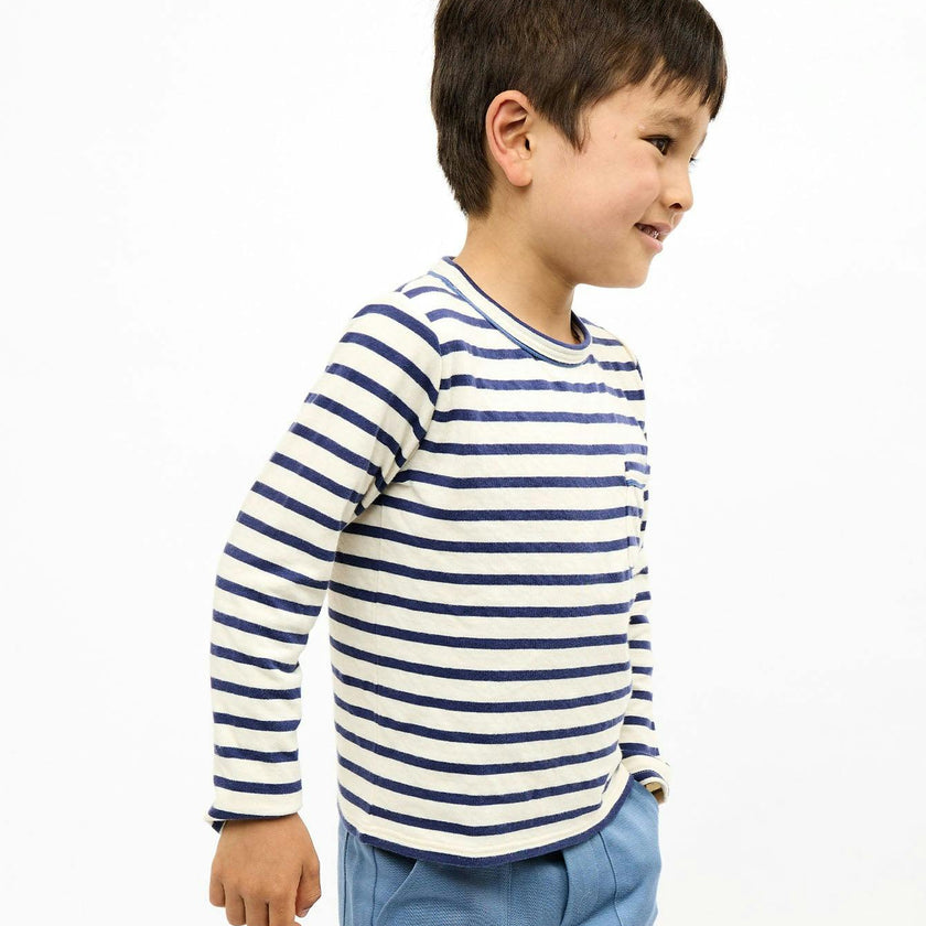 Edward T-Shirt, Navy Stripe