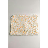 Timeless Floral Ruffle Zipper Pouch | Lemon Blossoms