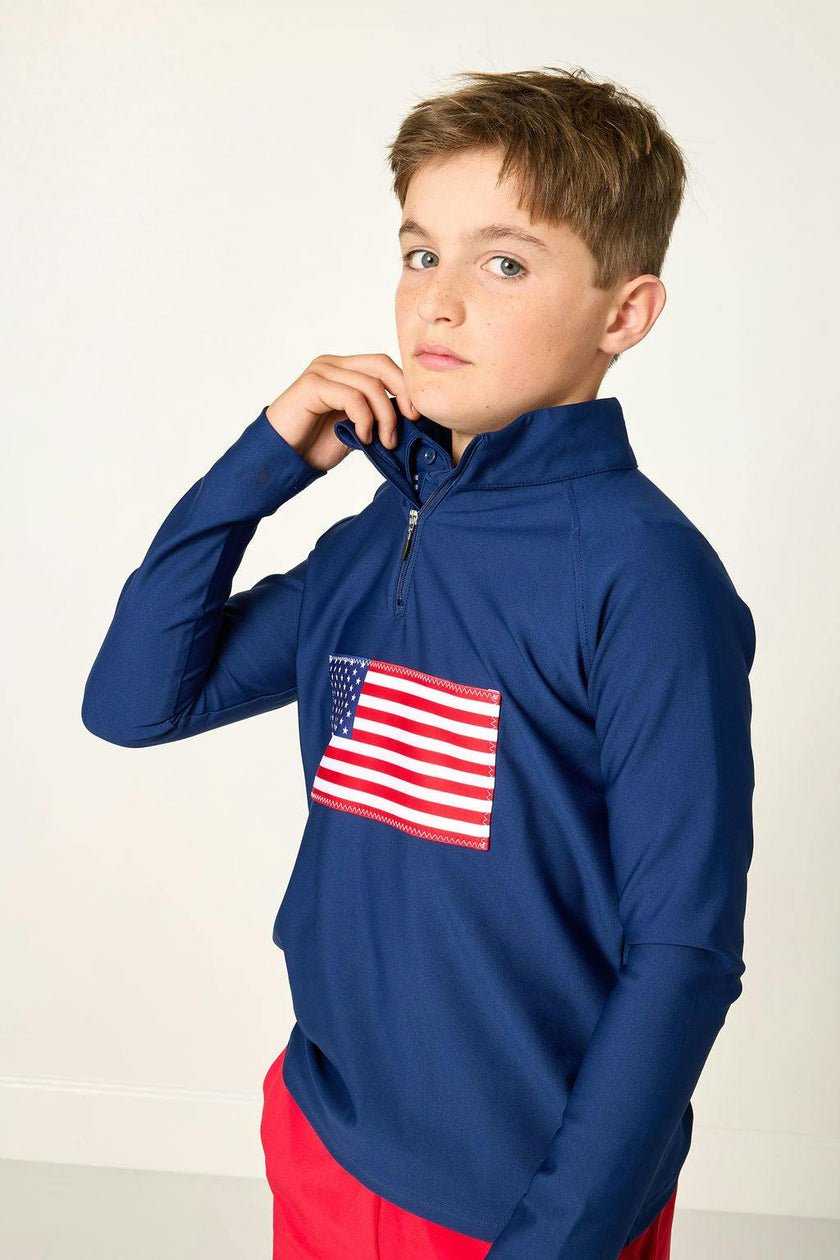 old glory half-zip