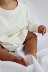 Harley Pocket Romper in Marshmallow