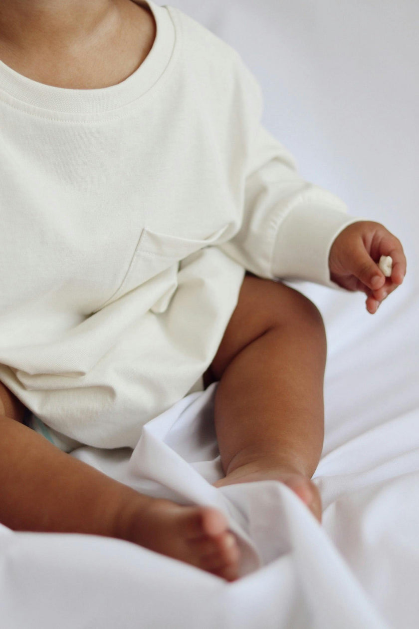 Harley Pocket Romper in Marshmallow