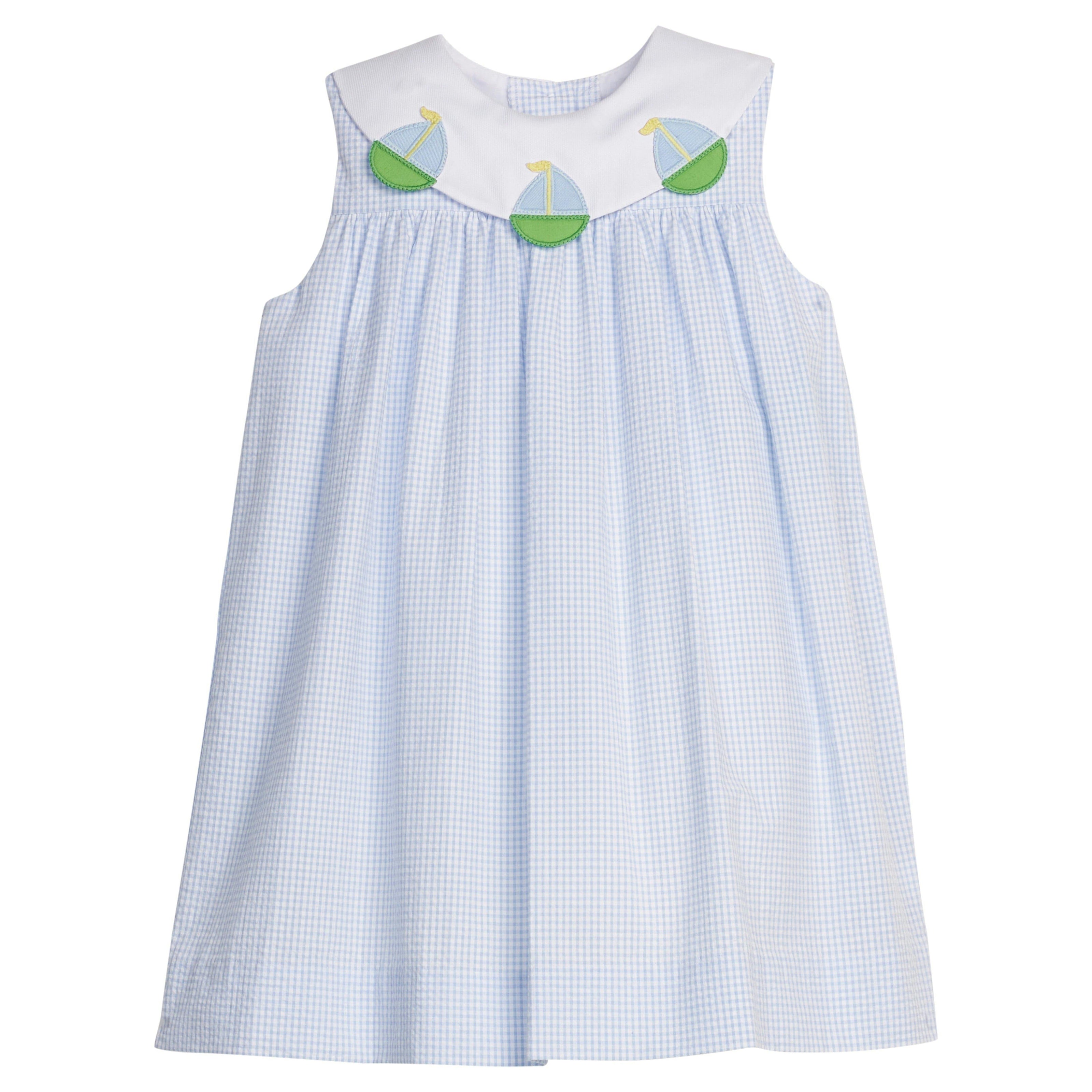 Bib Dress - Sailboats