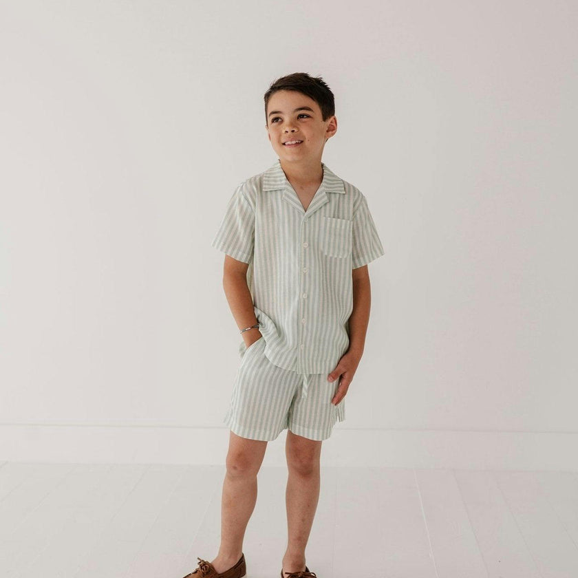 Boy's Drawstring Linen Shorts