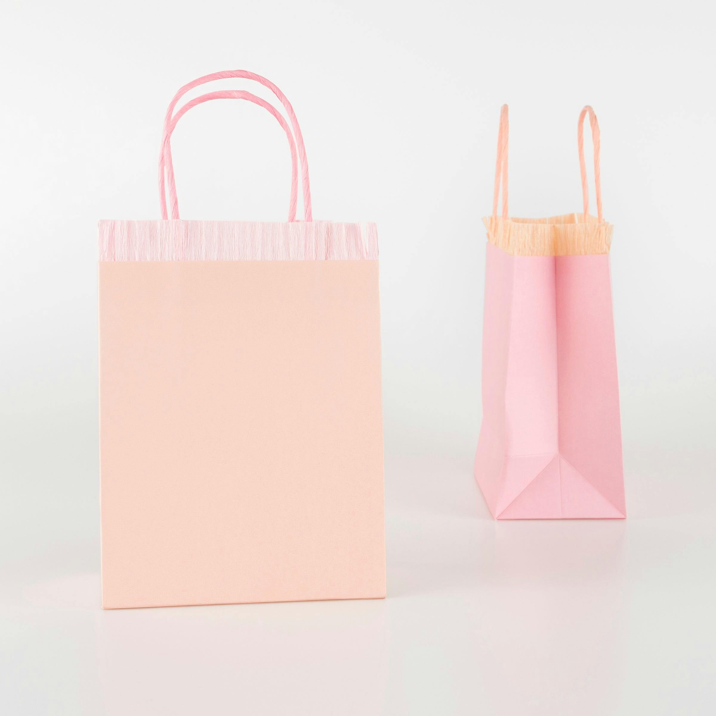 Pink Fringe Party Bags