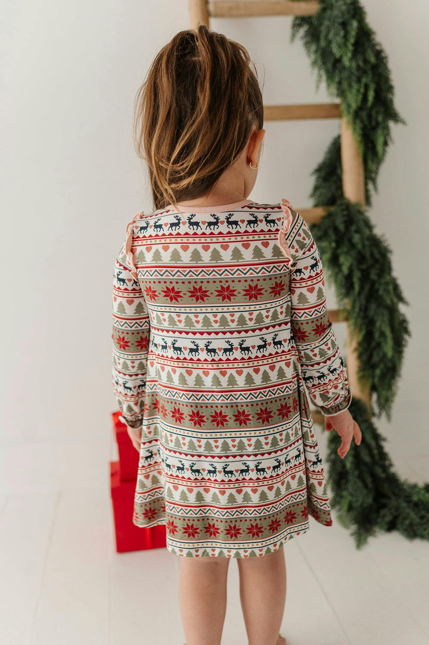Girls Night Gown in Fair Isle