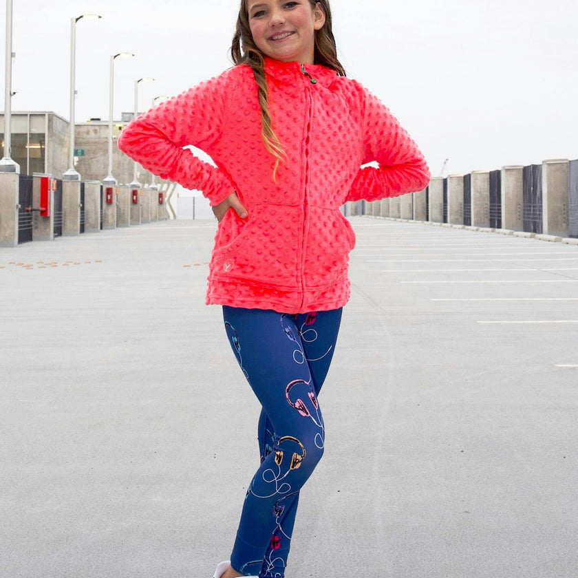 Catie - Printed Blue Activewear Leggings