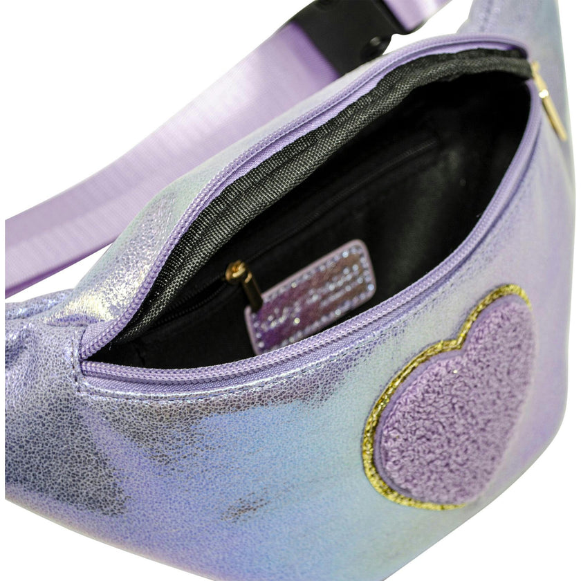 Shiny Heart Patch Sling Bag