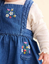 Embroidered Pinnie Set Mid Denim