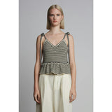 MALI STRIPE CAMI | IVORY + BLACK STRIPE