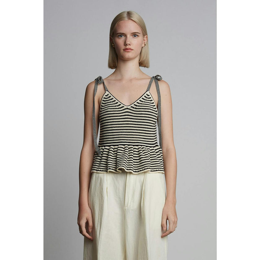 MALI STRIPE CAMI | IVORY + BLACK STRIPE