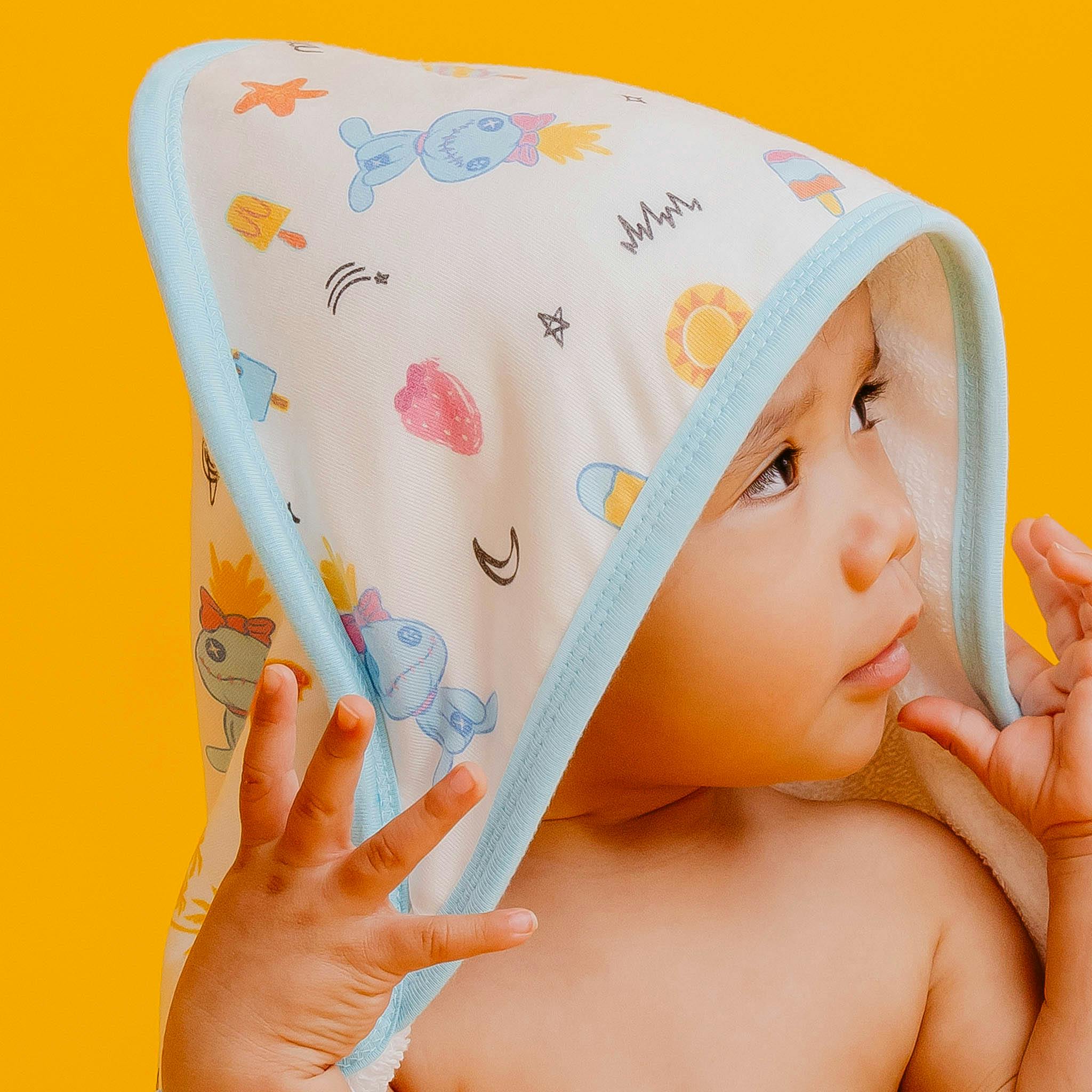 Premium Baby Knit Hooded Towel - Disney Scrump Dreamsicles
